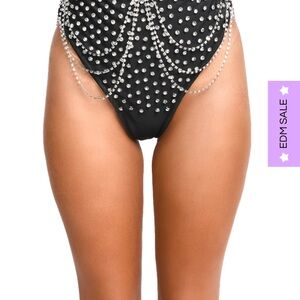 Black rhinestone carnival bottoms